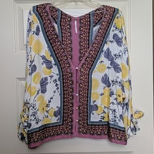 Free People Lemon Blouse